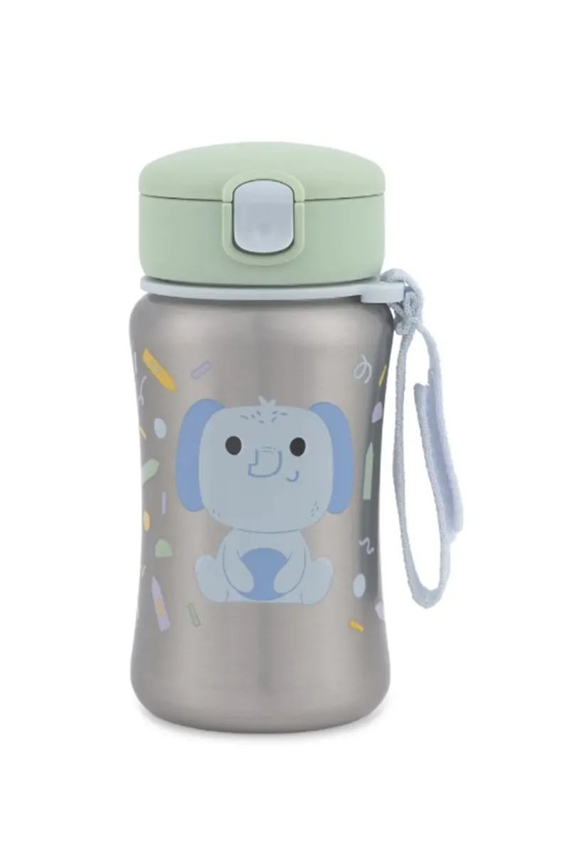 Skip Hop Besties Squad Paslanmaz Çelik Pipetli Suluk Fil