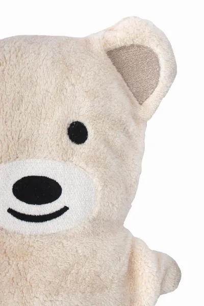 Unisex Kendinden Peluş Oyuncak Ayılı Gri Fermuarlı Kapşonlu Hırka