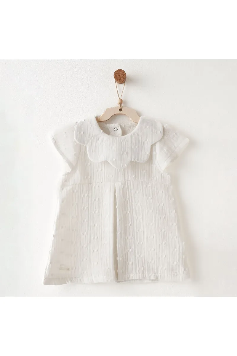 Andywawa AC26644 Baby Chic Elbise Ekru