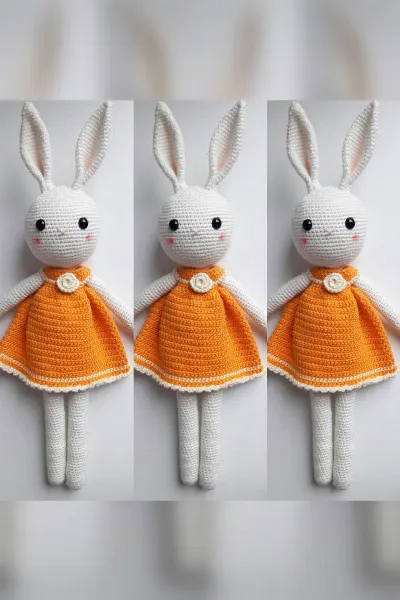 Organik Özel Üretim Kız Örgü Amigurumi Oyuncak Bebek