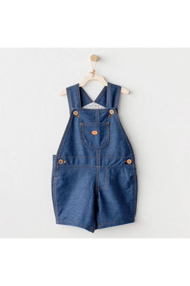 Andywawa AC25932 Casual Bebek Salopet İndigo