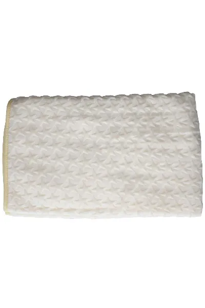 Sarı Yıldız Kabartmalı Kalın Peluş Battaniye 100*120 cm
