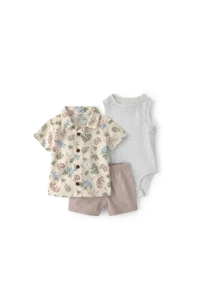 Carters Erkek Bebek Gömlek Şort Set 1U585410 Renkli