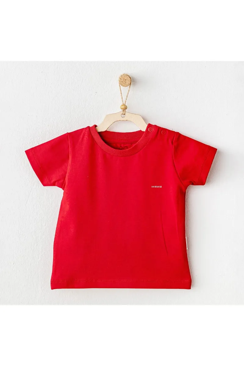 Andywawa AC25971 Casual Bebek Tişört Red