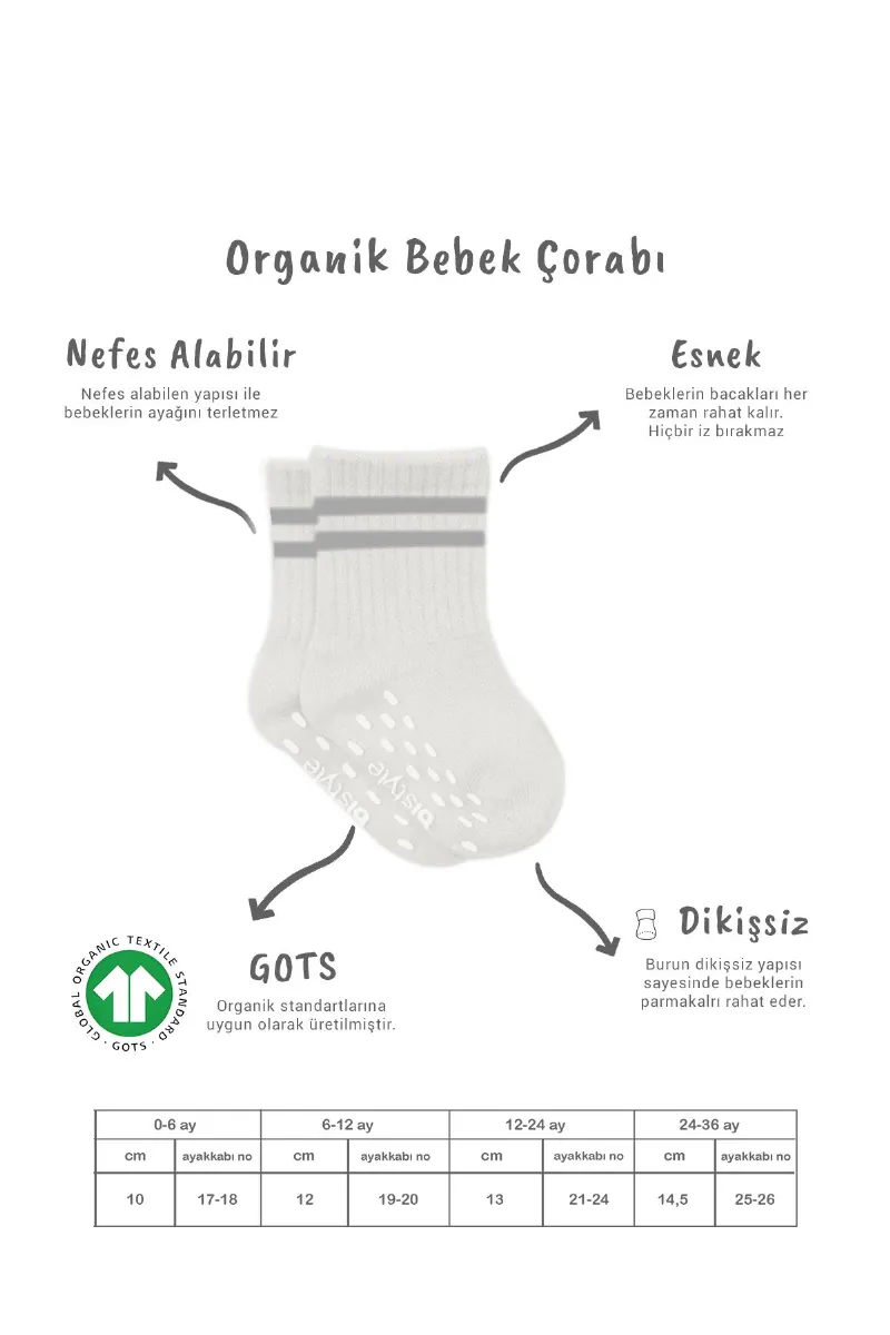 Bistyle 5'Li Penye Kaymaz Çember Soket Çorap 10122 Ekru