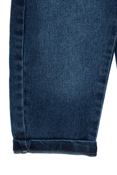 Unisex Laci Ayıcıklı Cepli Kot Salopet Tulum