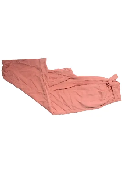 Kız Çocuk Pembe Bağmalalı Kumaş  Pantolonlu 2 li Takım