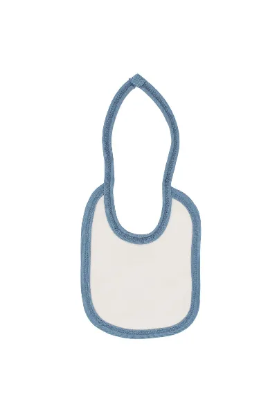 Unisex Bebek Ekru Laci Biyeli Tavşanlı Havuç Desenli Penye Önlük