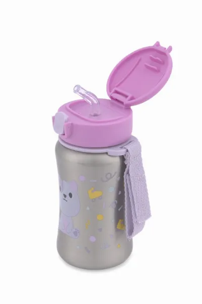 Skip Hop Besties Squad Paslanmaz Çelik Pipetli Suluk Kedi