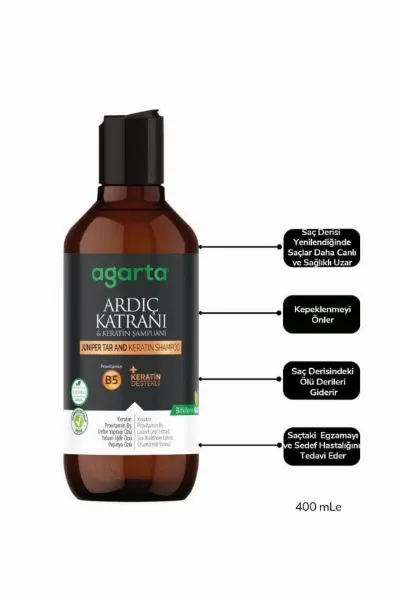 Agarta Ardıç Katranı & Keratin Şampuanı 400 ml