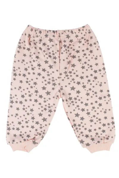 Kız Bebek Somon Yıldızlı Pijama Takımı
