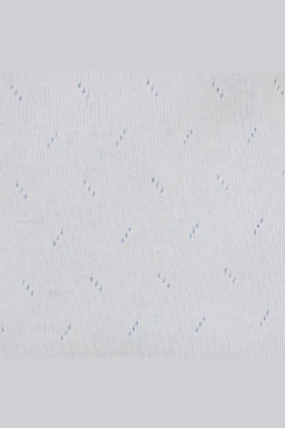 Erkek Bebek Mavi Kendinden Desenli Çift Kat Penye Battaniye 80x90