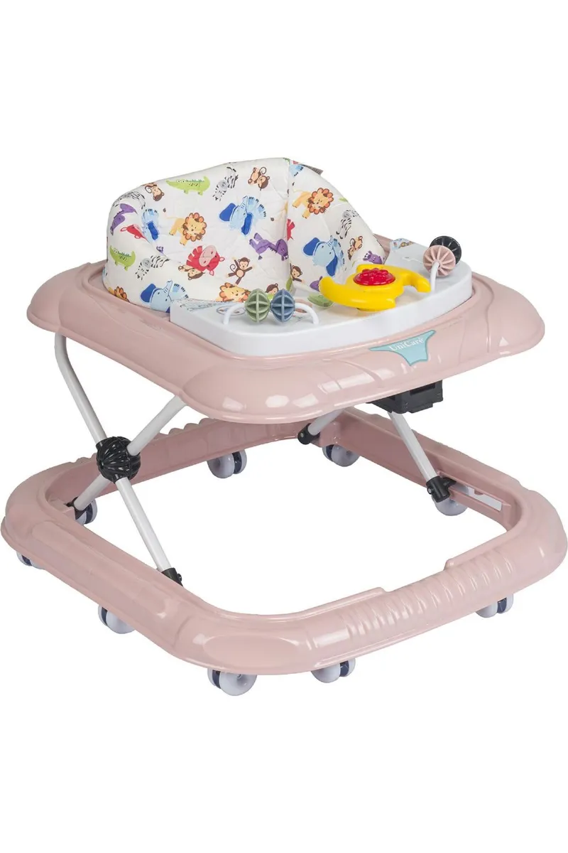 Unisex Hayvan Desenli Pudra Desenli Piyona Tuşlu Melodili Yürüteç