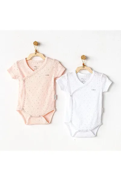 Andywawa AC25555 Jacquard Basic 2'Li Zıbın Body Pink White