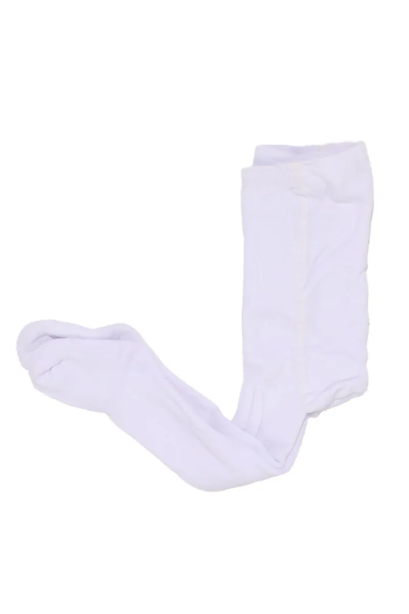 Unisex Beyaz Bebek Havlu Külotlu Çorap