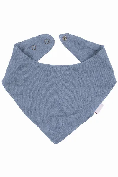 Unisex Mavi Üçgen Müslin Fular Önlük