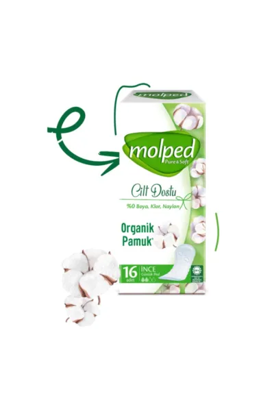 Molped Pure & Soft İnce Günlük Ped 16 Adet