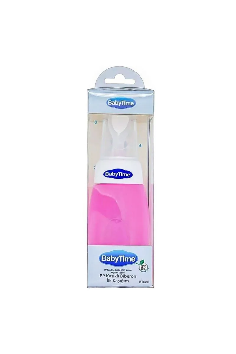 Babytime Pembe Kaşıklı Biberon