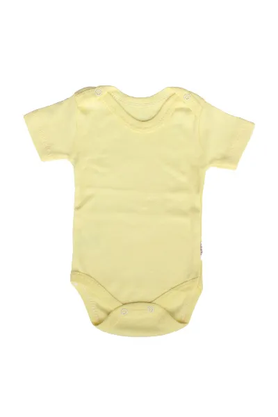Unisex Sarı Kısa Kol Zıbın