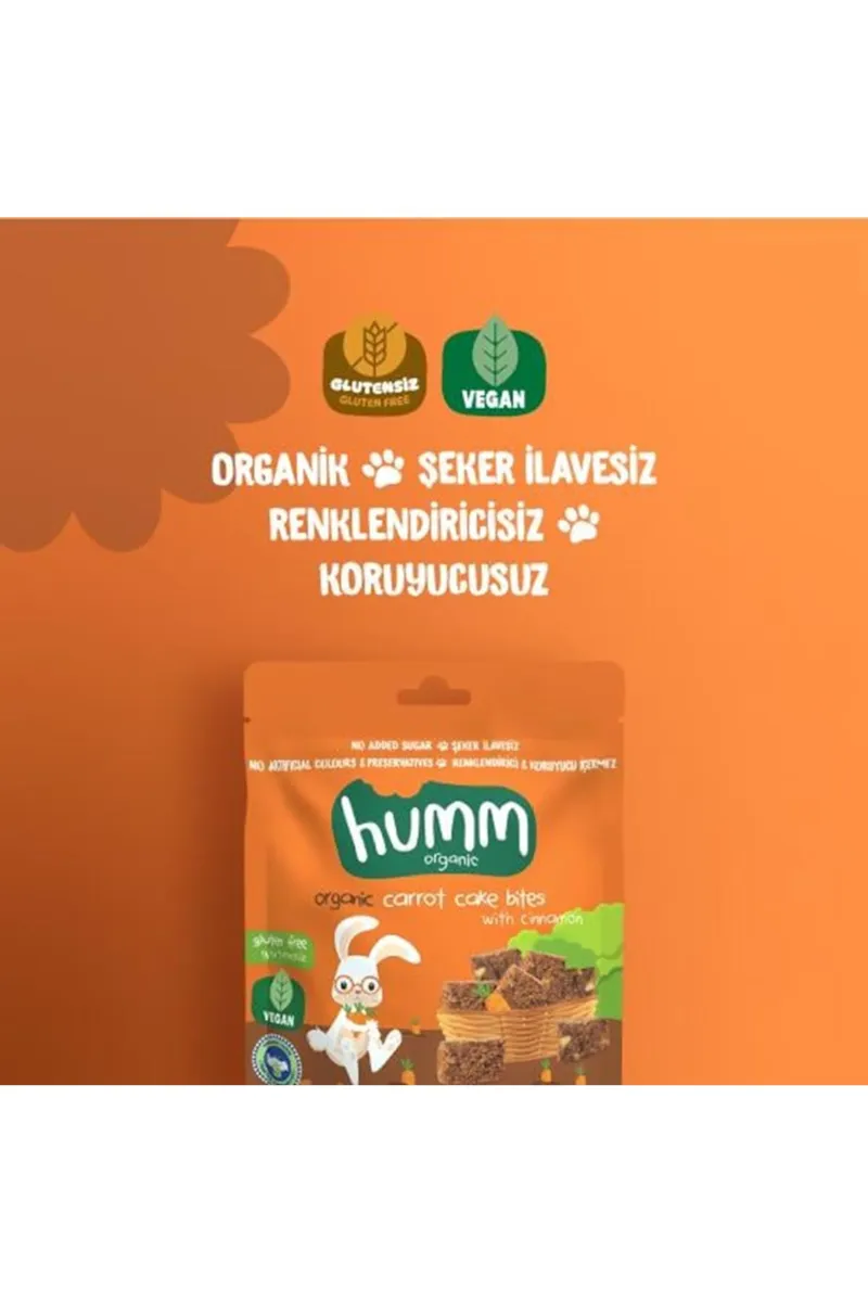 Humm Organik Havuçlu Tarçınlı Vegan Kek 30 Gr