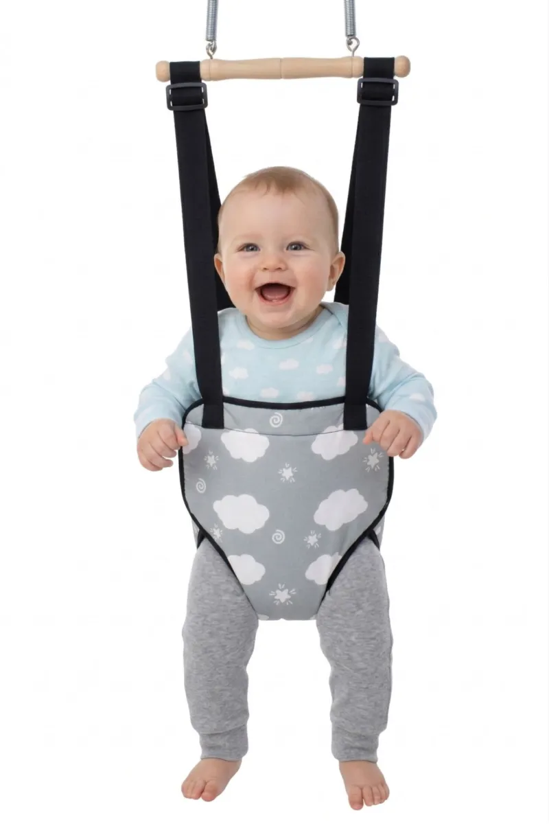 Unisex Gri Bulut Desenli Hoppala Salıncak