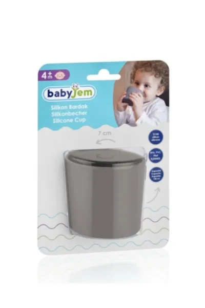 BabyJem Silikon Bardak 714 Gri