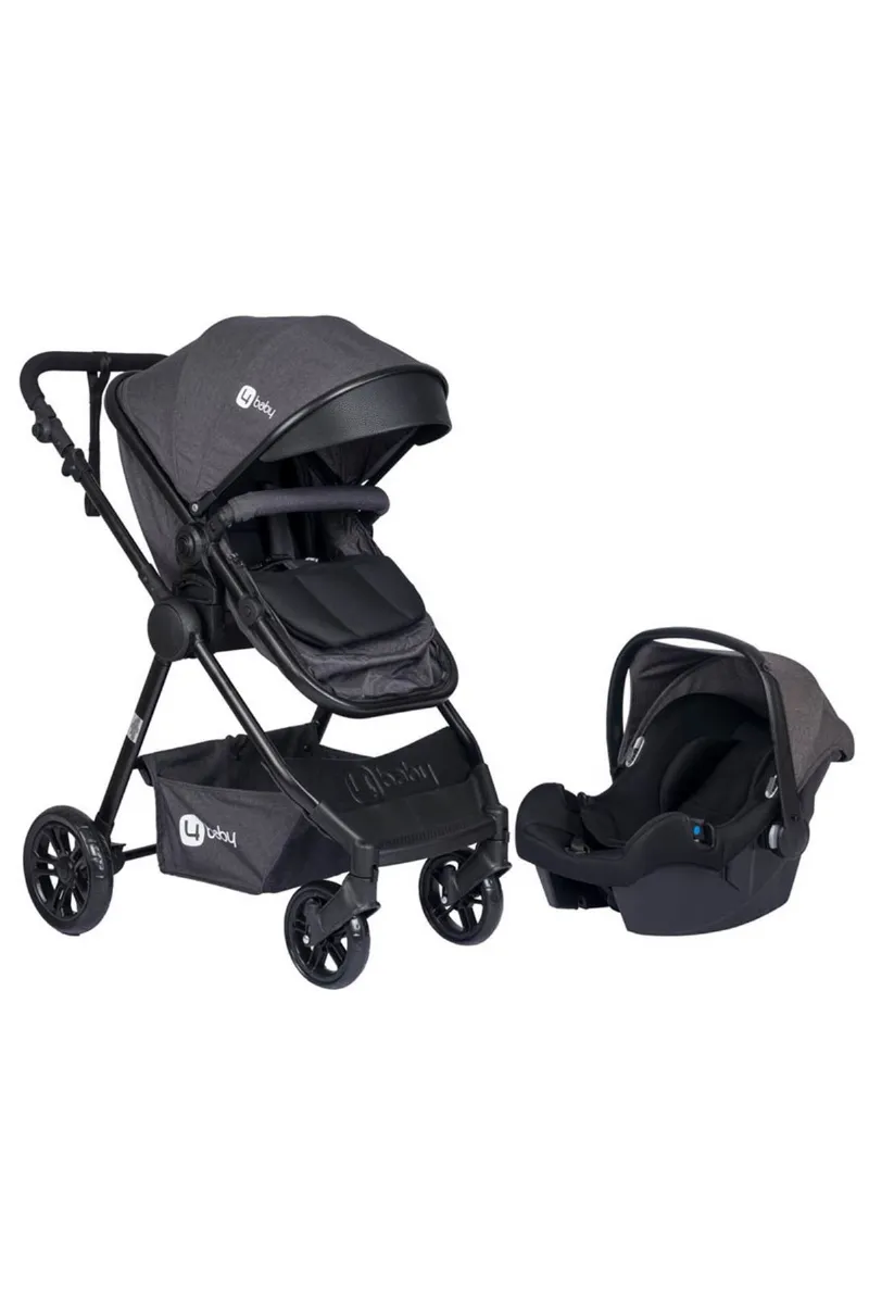 Four Baby Comfort Plus Travel Sistem Pusetli Siyah Antrasit Bebek Arabası