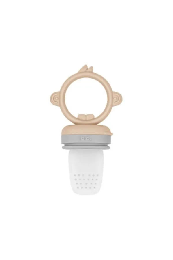 OiOi Silikon Püre Meyve Sebze Emziği Bubble Beige / Powder Grey