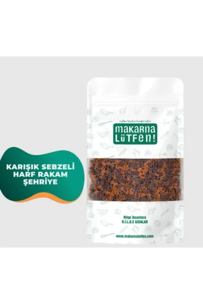 Makarna Lütfen Karışık Sebzeli Harf Rakam Şehriye 250gr