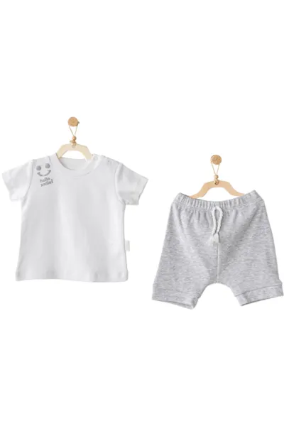 Andywawa AC25894 2'Li Basic Bebe Takım Grey Melange