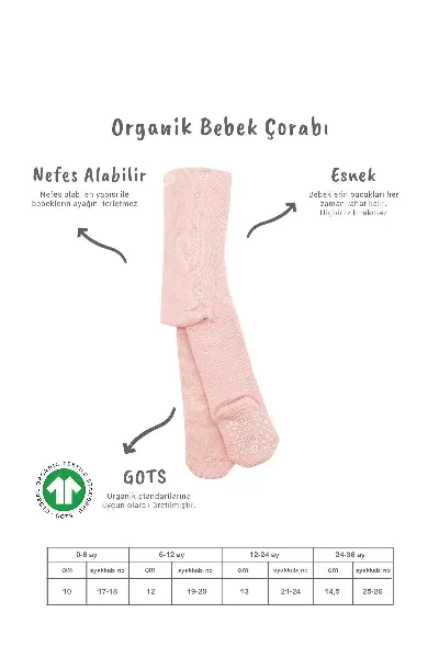 Bistyle Kaymaz Basic Külotlu Çorap 50501 Pembe