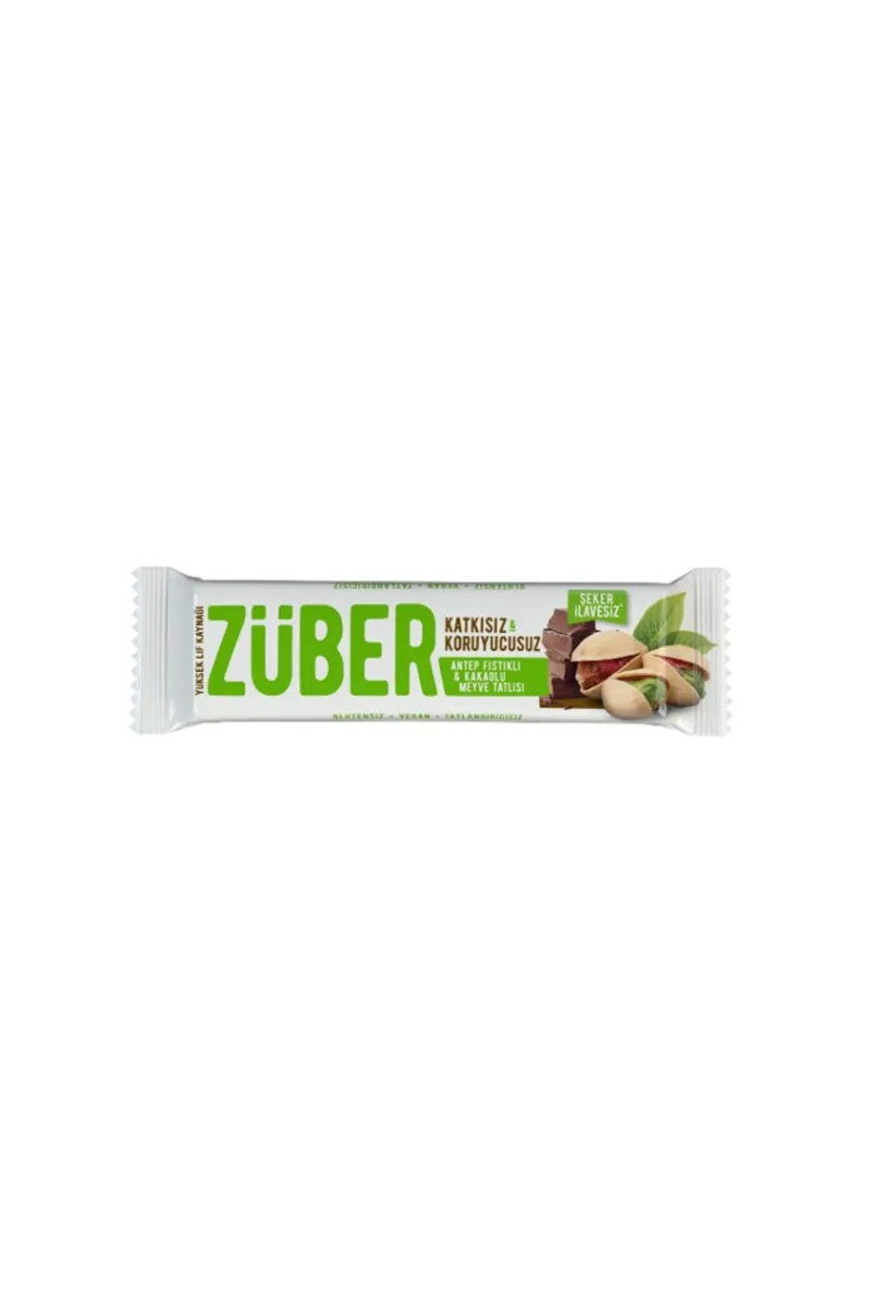 Züber Antep Fıstıklı ve Kakaolu Meyve Barı 40 Gr