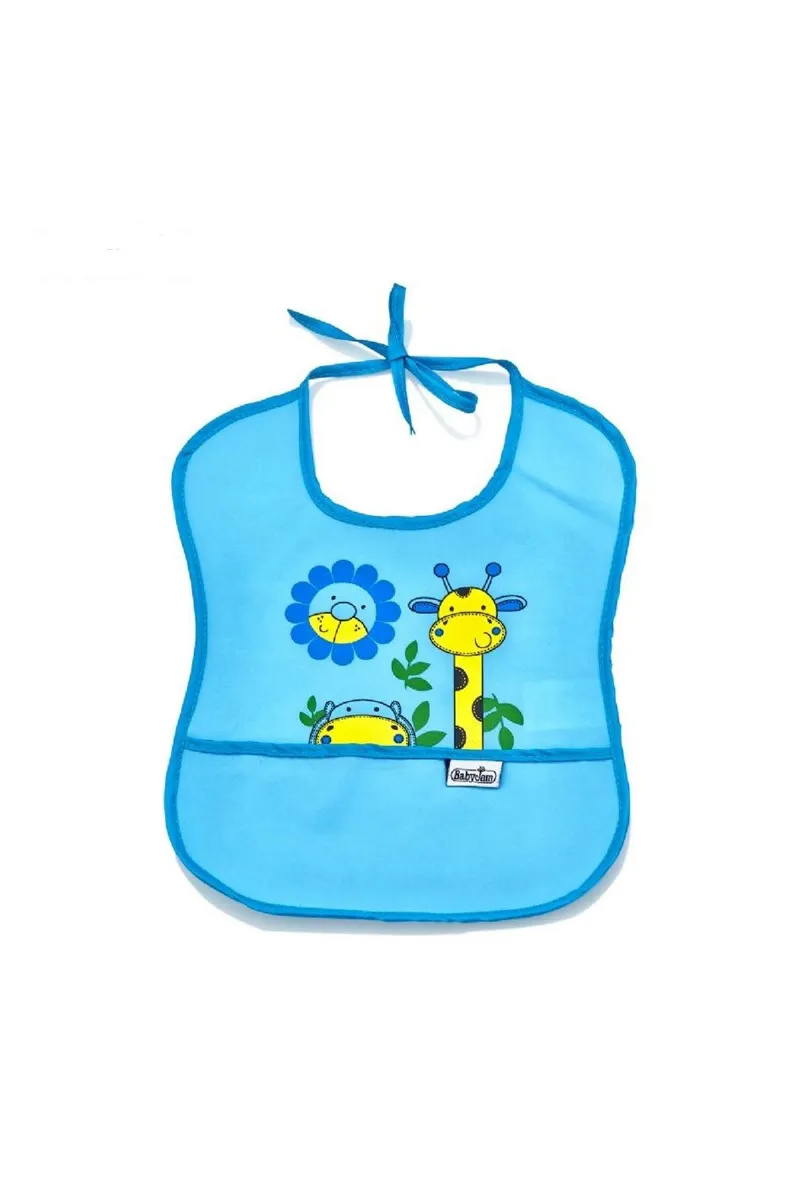 BabyJem Poli Muşamba Küçük Mama Önlüğü 030 Mavi