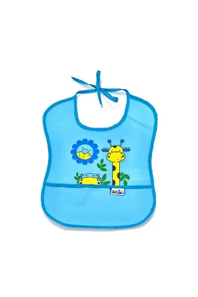 BabyJem Poli Muşamba Küçük Mama Önlüğü 030 Mavi