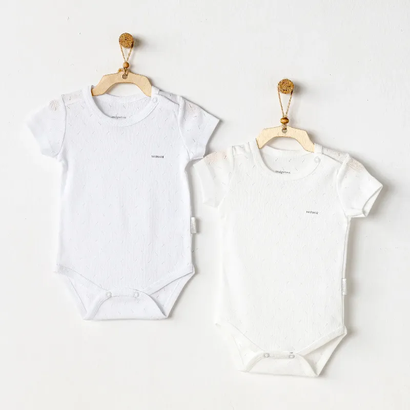 Andywawa AC25554 Sleeve Jacquard 2'Li Basic Body White Snow