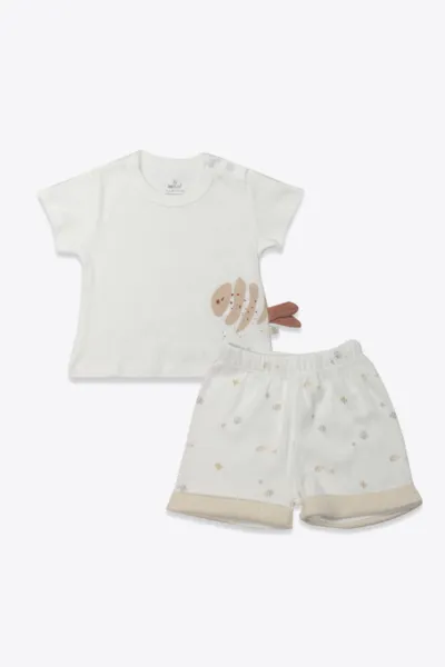 Bistyle 2li Takım Şortlu Ocean And Starfish 14148 Ekru