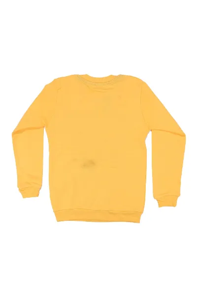 Erkek Çocuk Sarı Speed Yazılı Araba Baskılı Tek Üst Sweat