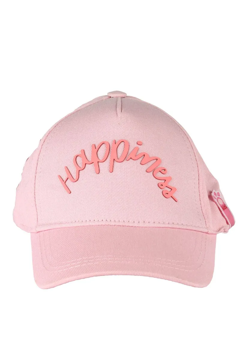 Kız Çocuk Pudra Happiness Şapka 1-3 Yaş