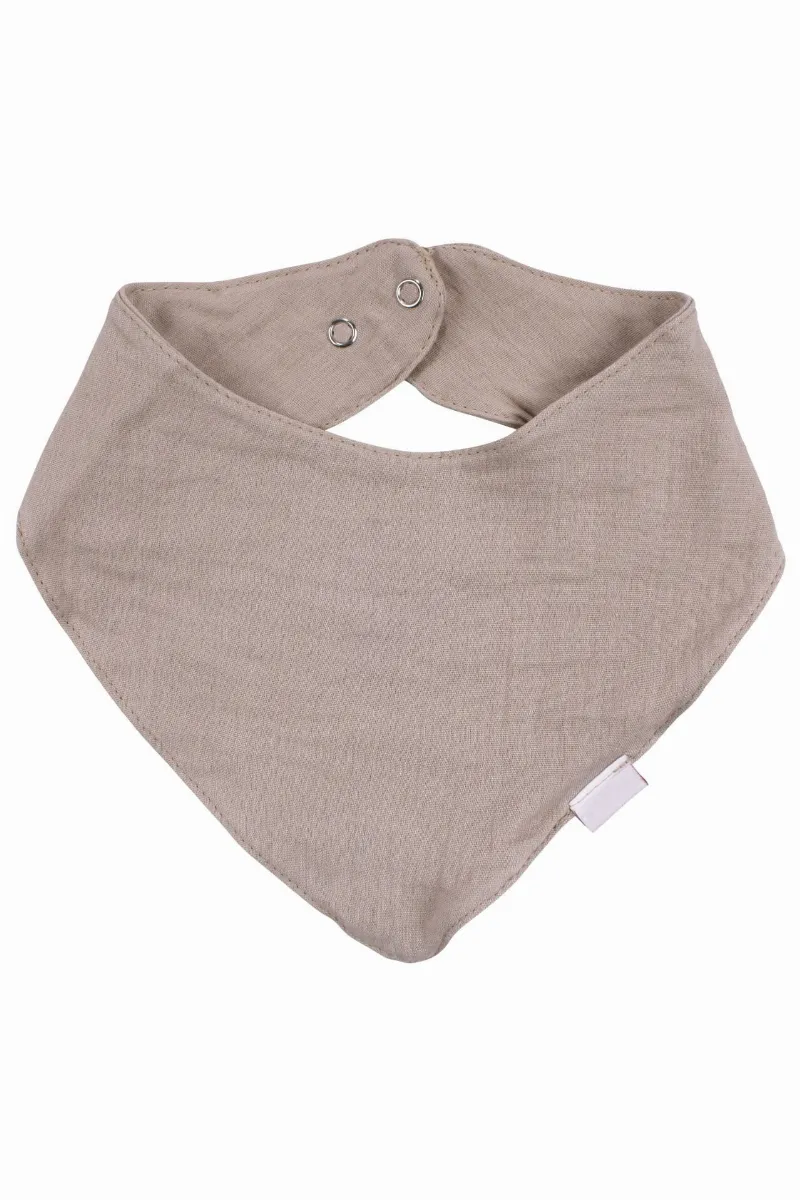 Unisex Bej Üçgen Müslin Fular Önlük