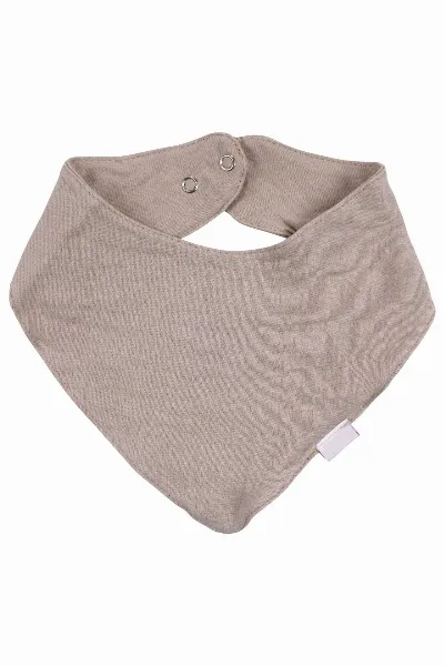 Unisex Bej Üçgen Müslin Fular Önlük