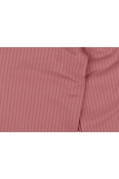 Kız Çocuk Somon Fitilli Bol Paça Tayt Pantolon