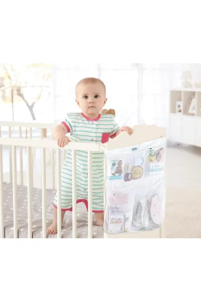 BabyJem Yatak Başı Organizer 555 Beyaz