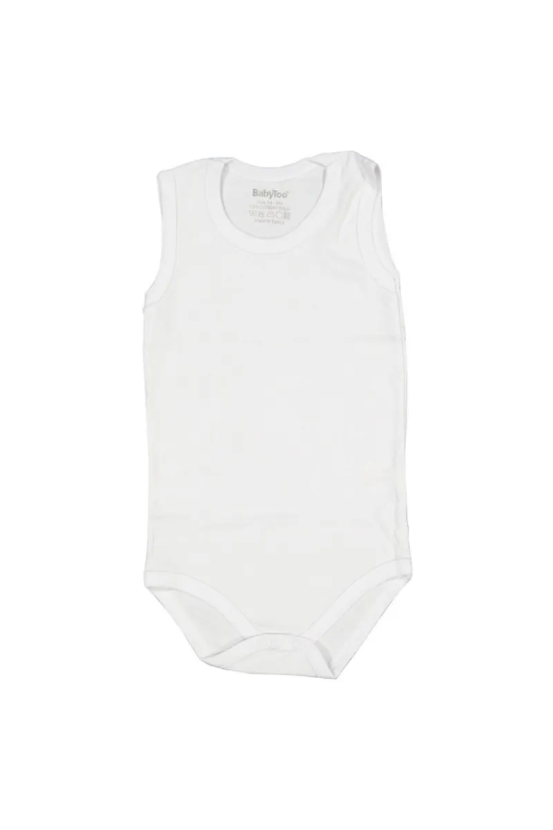Ekru Sade Alttan Çıt-çıtlı Askılı Body Zıbın