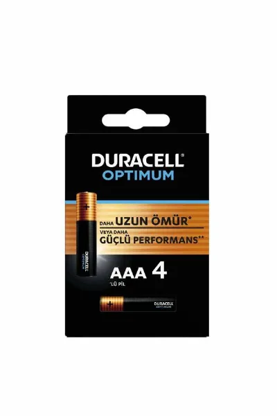 Duracell 4'Lü Optimum AAA Kalem Pil