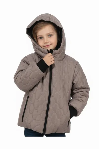 Unisex Vizon İçi Peluş Kapitoneli Mont