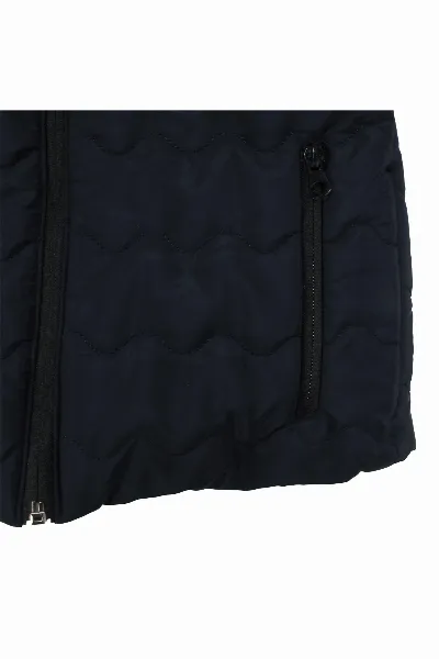 Unisex Lacivert İçi Peluş Kapitoneli Mont