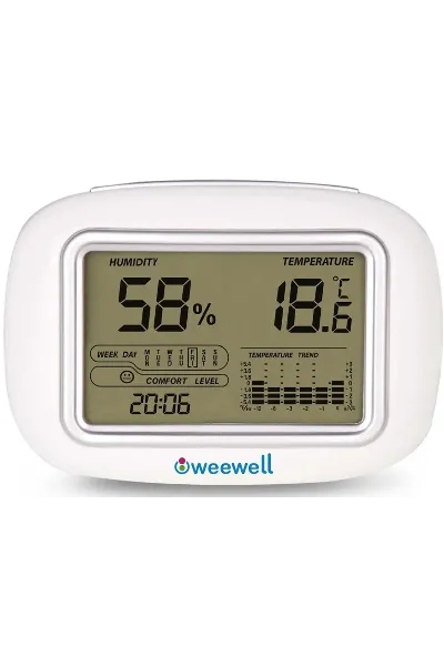 Weewell Oda Nem ve Sıcaklık Ölçer Termometre WHM140