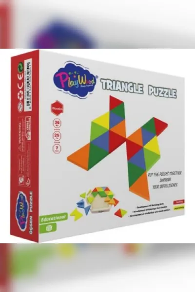 PlayWood Ahşap Üçgen Puzzle 24 Parça 395