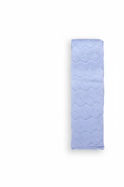 Erkek Bebek Mavi Beyaz Dalga Desenli Triko Atkı Bere Set