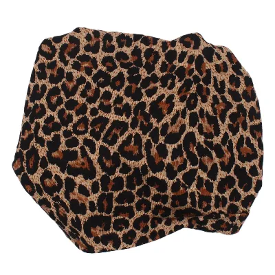Leopar Desenli Kız Bebek Bone